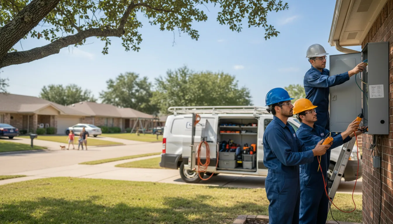Certified electrician providing emergency electrical services in Shepherd, TX